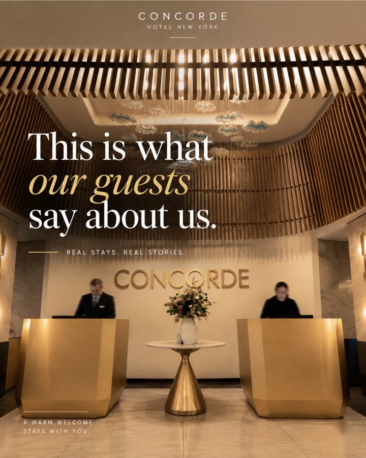 Concorde Hotel New York Instagram post: This is what our guests say about us